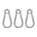 Miniatyrbilde 4 av 8: 3 stk trykkkrok i rustfritt stål fjærkarabinkrok med ring sikkerhetstau tilbehørM9(9mm)