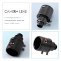 Miniatyrbild 5 av 5: CCTV-objektiv 1/2,5 tum 6-22mm 5MP M12-fäste Variabelt objektiv F1.6 kompatibelt med 4MP/5MP CMOS/CCD-sensor Säkerhet-B16
