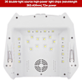 Miniatyrbillede 8 af 8: 72W Neglelak Gel Hærdende Lampe Genopladelig LED Digital Display Neglelak Neglelak Gel Tørring Lys US Stik 110~240V