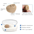 Miniatyrbild 2 av 5: Laddningsbara Hörhjälpmedel för Seniorer med Brusreducerande Digital Förstärkare Bekväm In-Ear Design Magnetisk Laddning