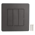 Miniatyrbillede 1 af 8: 3 Gang Smart Kontrolpanel APP Timing Intelligent Afbryderpanel Rebound Type AC100‑240V Grå