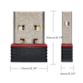 Miniatyrbillede 5 af 8: Mini USB WiFi trådløs netværksadapter USB WiFi Dongle bærbar Wifi signalmodtager