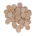 Miniatyrbillede 7 af 8: 50 stk. runde trævedhængsbakker 30 mm ydre diameter runde DIY sycamore træramme vedhængsbakker til smykker