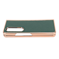 Miniatyrbild 2 av 8: Vikbart phone case för Samsung Galaxy Z Fold 4 Nano Elektropläterat Läder Stjärnmönster Anti-skrapa Telefon Case Grön