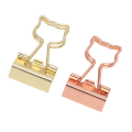 Miniatyrbillede 8 af 8: 100 stk Cat Binder Clips til Student 2 Farver Stærk Klemmekraft Rustfast Metal Kontor Binder Clips til Dokumenter