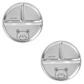 Miniatyrbilde 1 av 5: 2 STK Delt Vestlig Matfat Pastarett Salat Grillfat, C