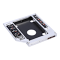 Miniatyrbilde 5 av 8: 12,7 mm aluminium SATA HDD SSD-kapsling Hard Disk Drive Bay Caddy Optisk DVD-adapter for bærbar PC