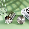 Miniatyrbillede 3 af 4: Bomuldspind Holder Organizer, Badeværelses Vanity Opbevaringsboks Dispenser Holder, Akryl Krukke, Opbevarings Organizer, Apoteker Krukke til 14X Bomuldspinde