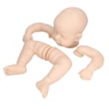 Miniatyrbild 7 av 8: 20 tums återfödd docka set realistisk babydocka helkropp naturtrogen DIY oavslutad docka kit
