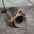 Pikkukuva 4 / 5: Vintage metallinen kukkamaljakko - L11,5 x K19cm - Vinta galvanoitu