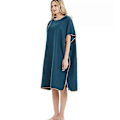 Miniatyrbillede 3 af 3: Badehåndklæde, badekåbe poncho med hætte, hurtigtørrende, mikrofiber badekåbe, absorberende sjal, transportabelt badehåndklæde med hætte.
