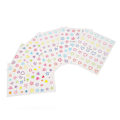 Miniatyrbillede 4 af 8: 6 ark Star Heart Nail Stickers Selvklæbende Mix Farve Forskellige mønstre Manicure Decals
