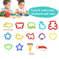 Miniatyrbillede 5 af 7: 20 stk. Playdough-værktøj i tilfældig farve - Legesæt til børn med forskellige formede Playdough-forme og -ruller