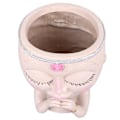 Miniatyrbilde 4 av 8: Ansiktsplanter Pot Resin Love Style Lady Head Sukkulent Planter Kvinne Ansikt Blomsterpotte med Dreneringshull Spader for Innendørs Utendørs Hvit