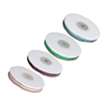 Miniatyrbillede 8 af 8: 4 stk. 9 mm bredt transparent satinbånd i farverigt polyester chiffon til gaveindpakning