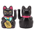 Miniatyrbilde 5 av 8: 4 Tommers Lykkekatt Dekor Håndvinkende Velkommen Katt for Hjem Desk Ornament Gavegiving Svart