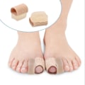 Miniatyrbild 1 av 5: 4-pack Silikon Gel Tåavståndare Hallux Valgus Korrigerare för Överlappande Tår Bekvämt Mjukt Gel Foder