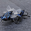 Miniatyrbillede 4 af 8: Hårde fisk lokker Bionic Cicada Shape fiskeagn med roterende spins Propel diskant krog 7,5 cmY238-9