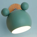 Miniatyrbillede 2 af 5: Væglampe Enkel Tegneserie Model Kvart Butt Sød Smuk Væglampe til Soveværelse Ingen Pære Grøn