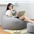 Miniatyrbillede 4 af 5: Ekstra Store Sækkestole Sofa Betræk Lazy Lounger Til Voksne Børn Indendørs NewJune 6.1 Blå 80 * 90cm
