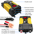Pikkukuva 2 / 5: 2 USB-portin laturi-invertteri LED-näytöllä, reaaliaikainen näyttö, hiljainen virtainvertteri autoon DC12V‑AC220V 6000W