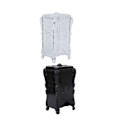Miniatyrbillede 4 af 8: 2 STK Bomuldspude Opbevaringsboks 3D Butterfly Rose Mønster ABS Transparent Sort Make Up Pad Holder med låg