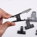 Miniatyrbillede 2 af 5: Store Sorte Klips til Indkøbsposer, Tegnebræt, Kunsthåndværk, Hjemmekontor, Køkken - 110mm