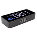Miniatyrbild 6 av 8: LED Digital Väckarklocka Termometer med Snooze USB Laddning Sovrum Kontor DekorationSvart