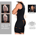 Miniatyrbillede 5 af 5: Fuld krops kompression shapewear til mænd - Sort, 4XL