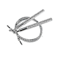 Miniatyrbillede 1 af 4: Sjippetov Speed Rope Sjippetov Wire Rope Sjippetov Boksning Gym Fitness Træning 3 Meter Justerbar Speed Gym Sølv