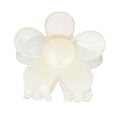 Miniatyrbild 7 av 8: Blomform Hårklämma Acetat Plast Hårklo Clip Bakhuvud Huvudbonader för kvinnor Flickor Krämvitt