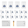 Miniatyrbild 1 av 5: 16-pack dammsugarpåsar kompatibla med AirClean dammsugare, GN Classic C1 Complete C1, C2, C3, S400I S600 S2 S5