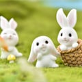 Miniatyrbild 3 av 7: 7 st/set påskhare dekoration harts påskhare ägg dekoration present till barn kunder anställda