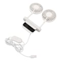 Miniatyrbillede 7 af 8: Hvid skrivebordsventilator med justerbar klemme 3 gear 360° roterende USB bordmonitor køleventilator til kontor