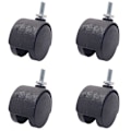 Pikkukuva 1 / 5: 6 mm kierteitetty varsi, kaksoispyörä, pyörivä pyörä - 40 mm musta
