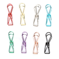 Miniatyrbillede 5 af 8: 40 stk. Metal Små Clips Hule Fisk Form Farve Pose Forseglingsregning Papirholder Kontor Stationery
