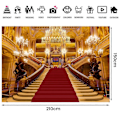 Pikkukuva 2 / 5: 210x150cm Ylellinen Palatsi Valokuvaus Taustat Kattokruunu Kaaret Hotelli