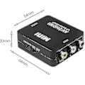 Miniatyrbilde 2 av 4: RCA til HDMI Adapter, 1080p AV HDMI Adapter, RCA Kompositt CVBS AV til HDMI Video Audio Konverter. For PS2/ Wii/xbox/snes/ N64/ VHS/VCR Videoopptaker D