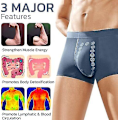 Miniatyrbild 3 av 5: Magnetisk energi fältterapi herrboxershorts, set om 6 2XL -1 st ljusgrå