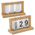 Miniatyrbilde 8 av 8: Liten skrivebordskalender Trefarge Måneder Datoer Separate flippovere Stilig Praktisk skrivebordsdekorasjon