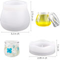 Miniatyrbillede 2 af 5: Flaske Resin Form, Pudding Glas Silikone Resin Form, Resin Glas Form Med Låg Til DIY Opbevaringsflasker Organiseringsbeholder, Resin Epoxy Støbehåndværk