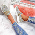 Miniatyrbillede 2 af 4: Ortopædiske slip-on platform sneakers til kvinder i khaki - størrelse 37