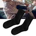 Miniatyrbillede 6 af 8: Børns Crew Sokker til Piger Bomuld Komfortable Varme Retro Preppy Mid Calf Crew Sokker til Vinter Efterår Sort M