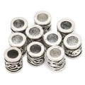 Pikkukuva 8 / 8: 10 kpl Viking Beard Beads Seos Antiikkinorjalainen Dreadlock Helmet partahiuksille Tee itse rannekoru kaulakoru