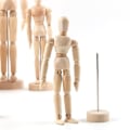 Miniatyrbillede 4 af 5: Kunstnerisk Træ Mannequin Skitsemodel