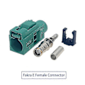 Pikkukuva 1 / 5: Fakra A B C D E F G H I K Z Naaras Puristusliitin Autoradio Fm Gps Antenni Fakra Adapteri Rg316 Rg174 Pigtail Kaapelille Fakra E Naaras