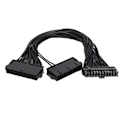 Miniatyrbillede 2 af 8: Dual PSU-adapter 24pin slidstærk fint håndværk lille volumen dual strømforsyning adapter
