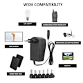 Miniatyrbilde 6 av 8: Universal 30W 3V-12V justerbar spenningsstrømadapter med 6 kontakter (EU-plugg 100-240V)