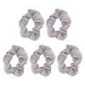 Miniatyrbillede 4 af 8: 5 stk Light Up Scrunchies Light Up Grey Satin Elastic Glow in The Dark Hair Scrunchy til kvinder