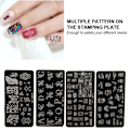 Miniatyrbillede 7 af 8: Neglestempling plader Stencils Mønster DIY Negle Printing Stempling skabelon Manicure Tool13-16